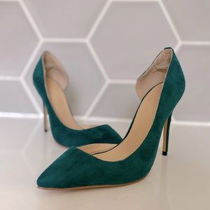 Suede heel